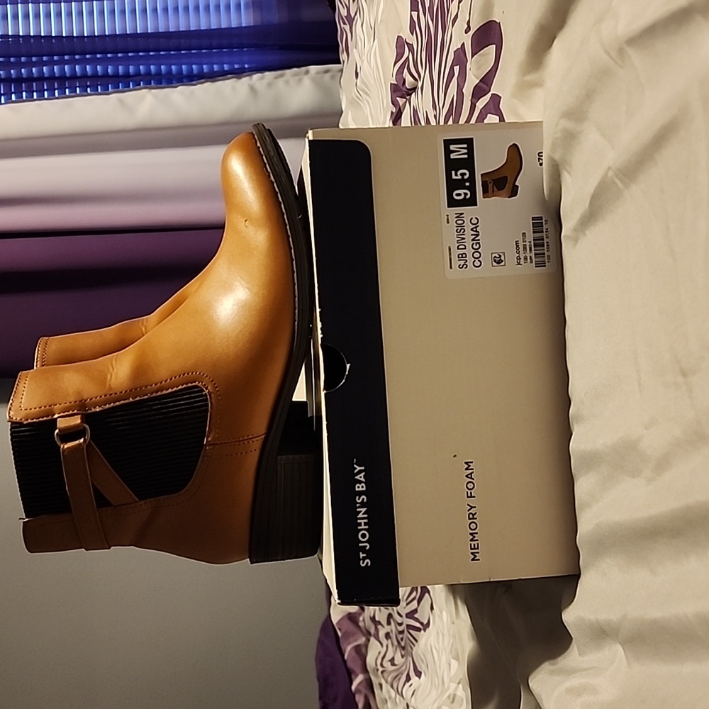 Cognac colored booties